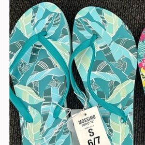 Mossimo Supply Co. Teal and White Sandals